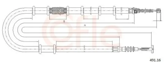 Seilzug, Feststellbremse hinten links COFLE 491.16 Bild Seilzug, Feststellbremse hinten links COFLE 491.16