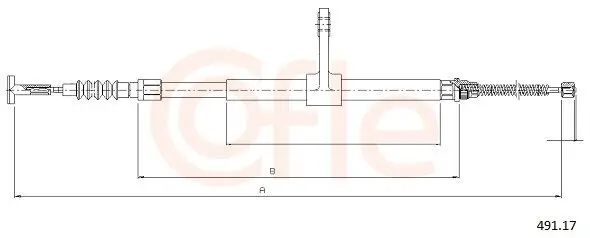 Seilzug, Feststellbremse hinten rechts COFLE 491.17