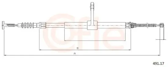 Seilzug, Feststellbremse hinten rechts COFLE 491.17 Bild Seilzug, Feststellbremse hinten rechts COFLE 491.17