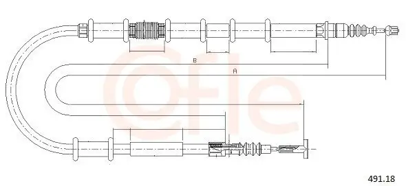 Seilzug, Feststellbremse hinten links COFLE 491.18