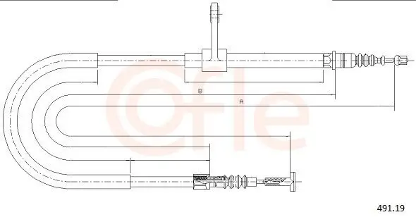 Seilzug, Feststellbremse hinten rechts COFLE 491.19