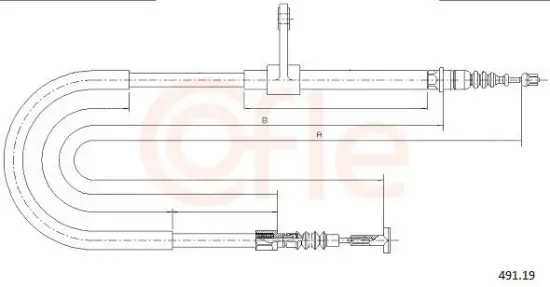 Seilzug, Feststellbremse hinten rechts COFLE 491.19 Bild Seilzug, Feststellbremse hinten rechts COFLE 491.19