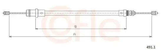 Seilzug, Feststellbremse COFLE 491.1 Bild Seilzug, Feststellbremse COFLE 491.1