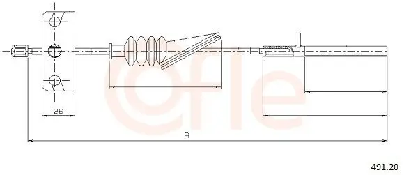 Seilzug, Feststellbremse vorne COFLE 491.20