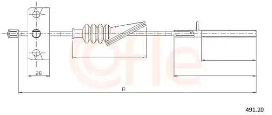 Seilzug, Feststellbremse vorne COFLE 491.20 Bild Seilzug, Feststellbremse vorne COFLE 491.20
