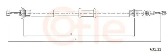 Seilzug, Feststellbremse hinten links hinten rechts COFLE 631.21 Bild Seilzug, Feststellbremse hinten links hinten rechts COFLE 631.21