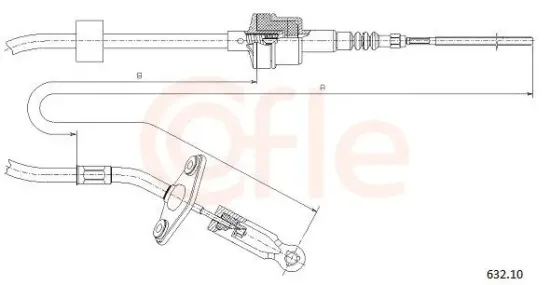 Seilzug, Kupplungsbetätigung COFLE 632.10 Bild Seilzug, Kupplungsbetätigung COFLE 632.10