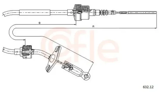 Seilzug, Kupplungsbetätigung COFLE 632.12 Bild Seilzug, Kupplungsbetätigung COFLE 632.12