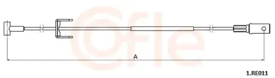 Seilzug, Feststellbremse COFLE 92.1.RE011 Bild Seilzug, Feststellbremse COFLE 92.1.RE011