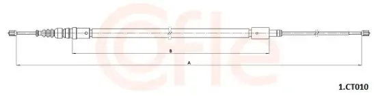 Seilzug, Feststellbremse hinten links hinten rechts COFLE 92.1.CT010 Bild Seilzug, Feststellbremse hinten links hinten rechts COFLE 92.1.CT010