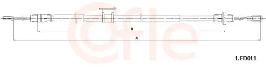 Seilzug, Feststellbremse hinten rechts COFLE 92.1.FD011 Bild Seilzug, Feststellbremse hinten rechts COFLE 92.1.FD011