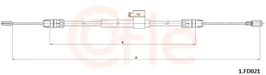 Seilzug, Feststellbremse hinten rechts COFLE 92.1.FD021 Bild Seilzug, Feststellbremse hinten rechts COFLE 92.1.FD021
