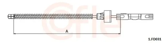 Seilzug, Feststellbremse hinten links hinten rechts COFLE 92.1.FD031 Bild Seilzug, Feststellbremse hinten links hinten rechts COFLE 92.1.FD031