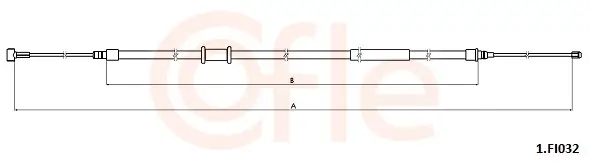 Seilzug, Feststellbremse hinten links hinten rechts COFLE 92.1.FI032