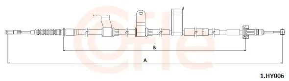 Seilzug, Feststellbremse hinten rechts COFLE 92.1.HY006