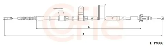 Seilzug, Feststellbremse hinten rechts COFLE 92.1.HY006 Bild Seilzug, Feststellbremse hinten rechts COFLE 92.1.HY006