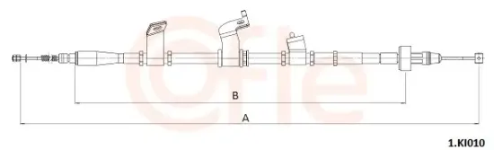 Seilzug, Feststellbremse hinten rechts COFLE 92.1.KI010 Bild Seilzug, Feststellbremse hinten rechts COFLE 92.1.KI010