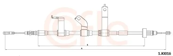 Seilzug, Feststellbremse hinten links COFLE 92.1.KI016