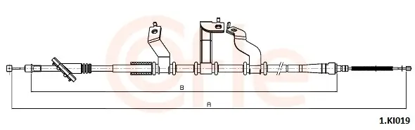 Seilzug, Feststellbremse hinten rechts COFLE 92.1.KI019