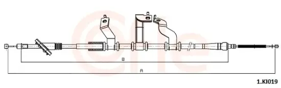 Seilzug, Feststellbremse hinten rechts COFLE 92.1.KI019 Bild Seilzug, Feststellbremse hinten rechts COFLE 92.1.KI019