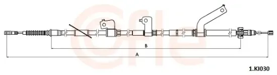 Seilzug, Feststellbremse hinten rechts COFLE 92.1.KI030 Bild Seilzug, Feststellbremse hinten rechts COFLE 92.1.KI030
