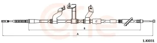 Seilzug, Feststellbremse hinten links COFLE 92.1.KI031 Bild Seilzug, Feststellbremse hinten links COFLE 92.1.KI031