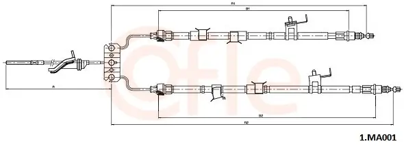 Seilzug, Feststellbremse hinten links hinten rechts COFLE 92.1.MA001