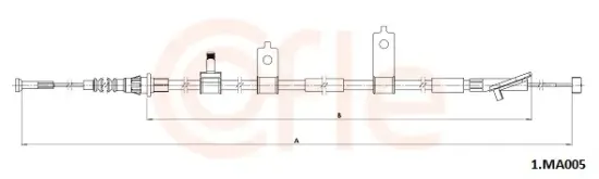 Seilzug, Feststellbremse hinten rechts COFLE 92.1.MA005 Bild Seilzug, Feststellbremse hinten rechts COFLE 92.1.MA005