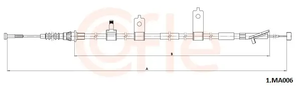 Seilzug, Feststellbremse hinten rechts COFLE 92.1.MA006