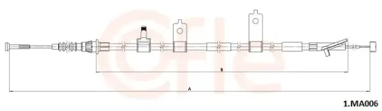 Seilzug, Feststellbremse hinten rechts COFLE 92.1.MA006 Bild Seilzug, Feststellbremse hinten rechts COFLE 92.1.MA006