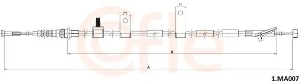 Seilzug, Feststellbremse hinten links COFLE 92.1.MA007