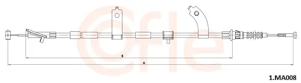 Seilzug, Feststellbremse hinten rechts COFLE 92.1.MA008