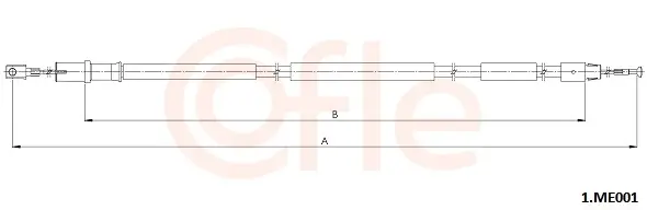Seilzug, Feststellbremse hinten rechts COFLE 92.1.ME001