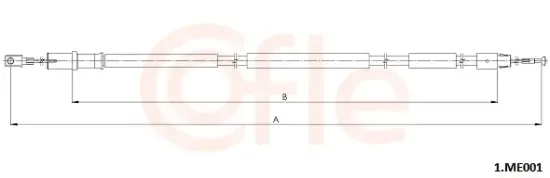 Seilzug, Feststellbremse hinten rechts COFLE 92.1.ME001 Bild Seilzug, Feststellbremse hinten rechts COFLE 92.1.ME001