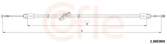 Seilzug, Feststellbremse Mitte COFLE 92.1.ME004 Bild Seilzug, Feststellbremse Mitte COFLE 92.1.ME004