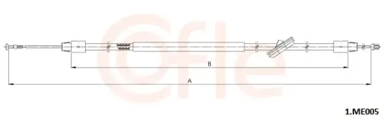 Seilzug, Feststellbremse Mitte COFLE 92.1.ME005 Bild Seilzug, Feststellbremse Mitte COFLE 92.1.ME005