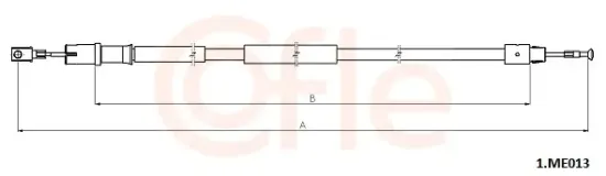 Seilzug, Feststellbremse hinten links hinten rechts COFLE 92.1.ME013 Bild Seilzug, Feststellbremse hinten links hinten rechts COFLE 92.1.ME013