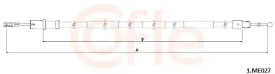 Seilzug, Feststellbremse hinten links hinten rechts COFLE 92.1.ME027 Bild Seilzug, Feststellbremse hinten links hinten rechts COFLE 92.1.ME027