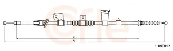 Seilzug, Feststellbremse hinten links COFLE 92.1.MT012 Bild Seilzug, Feststellbremse hinten links COFLE 92.1.MT012