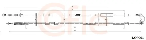 Seilzug, Feststellbremse hinten COFLE 92.1.OP001