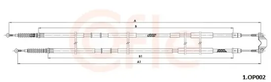 Seilzug, Feststellbremse hinten COFLE 92.1.OP002 Bild Seilzug, Feststellbremse hinten COFLE 92.1.OP002
