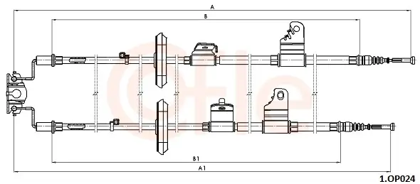 Seilzug, Feststellbremse hinten COFLE 92.1.OP024