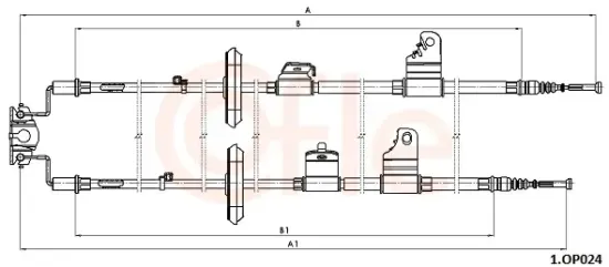 Seilzug, Feststellbremse hinten COFLE 92.1.OP024 Bild Seilzug, Feststellbremse hinten COFLE 92.1.OP024