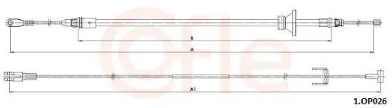 Seilzug, Feststellbremse vorne COFLE 92.1.OP026 Bild Seilzug, Feststellbremse vorne COFLE 92.1.OP026