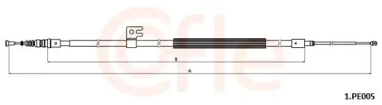Seilzug, Feststellbremse hinten links hinten rechts COFLE 92.1.PE005 Bild Seilzug, Feststellbremse hinten links hinten rechts COFLE 92.1.PE005