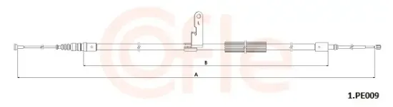 Seilzug, Feststellbremse hinten links COFLE 92.1.PE009 Bild Seilzug, Feststellbremse hinten links COFLE 92.1.PE009
