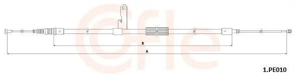 Seilzug, Feststellbremse hinten rechts COFLE 92.1.PE010