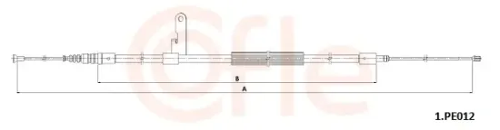 Seilzug, Feststellbremse hinten rechts COFLE 92.1.PE012 Bild Seilzug, Feststellbremse hinten rechts COFLE 92.1.PE012