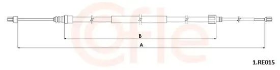 Seilzug, Feststellbremse hinten links hinten rechts COFLE 92.1.RE015 Bild Seilzug, Feststellbremse hinten links hinten rechts COFLE 92.1.RE015