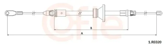 Seilzug, Feststellbremse vorne COFLE 92.1.RE020 Bild Seilzug, Feststellbremse vorne COFLE 92.1.RE020